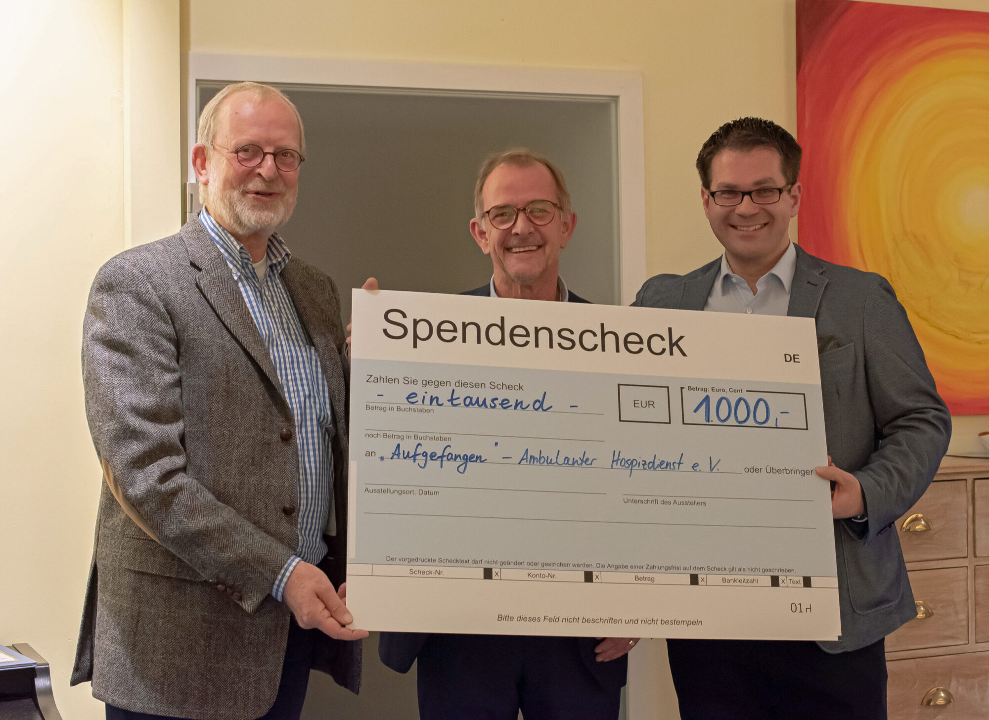 Spendenübergabe der Neuapostolischen Kirchengemeinde Barsinghausen