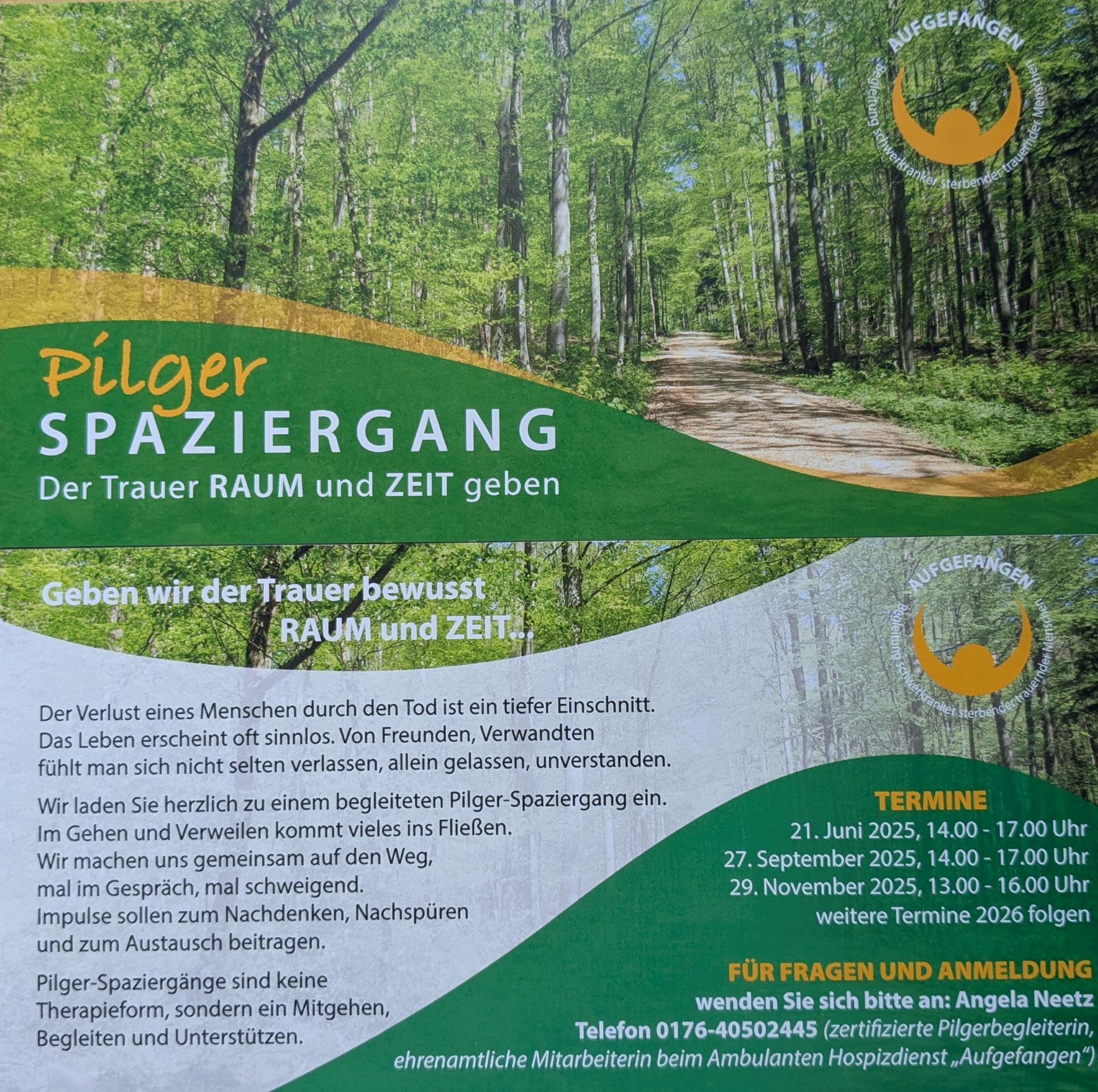 Pilgerspaziergang für Trauernde